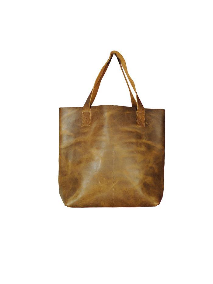 Brown Vintage Tote Bag - Roslyn - Stoneageleather