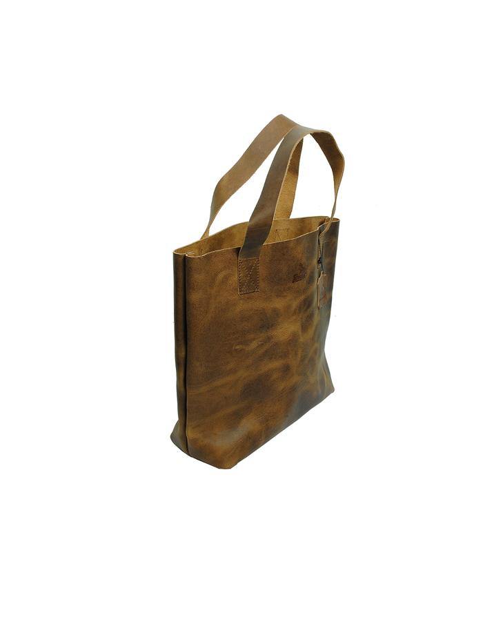 Brown Vintage Tote Bag - Roslyn - Stoneageleather